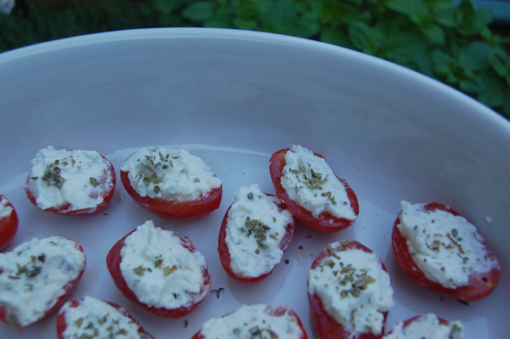 stuffed cherry tomato